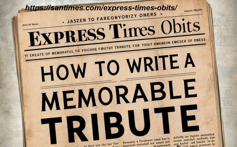 Express Times Obits: How to Write a Memorable Tribute